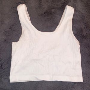 Forever 21 cropped white tank top